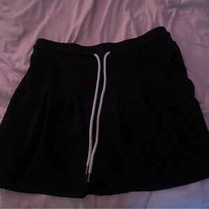 Black Skirt with White Drawstring